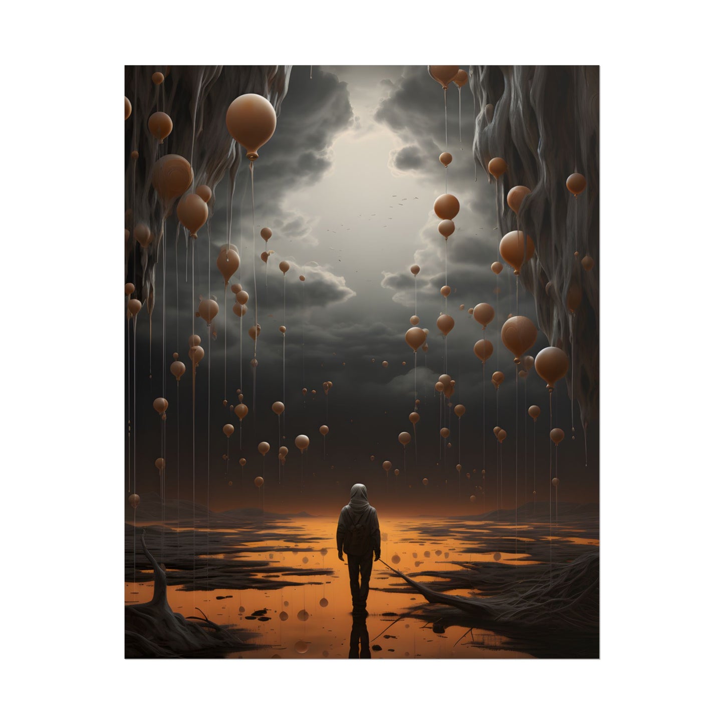 Freedom in Nature: Casual Outdoor Portrait - Poster