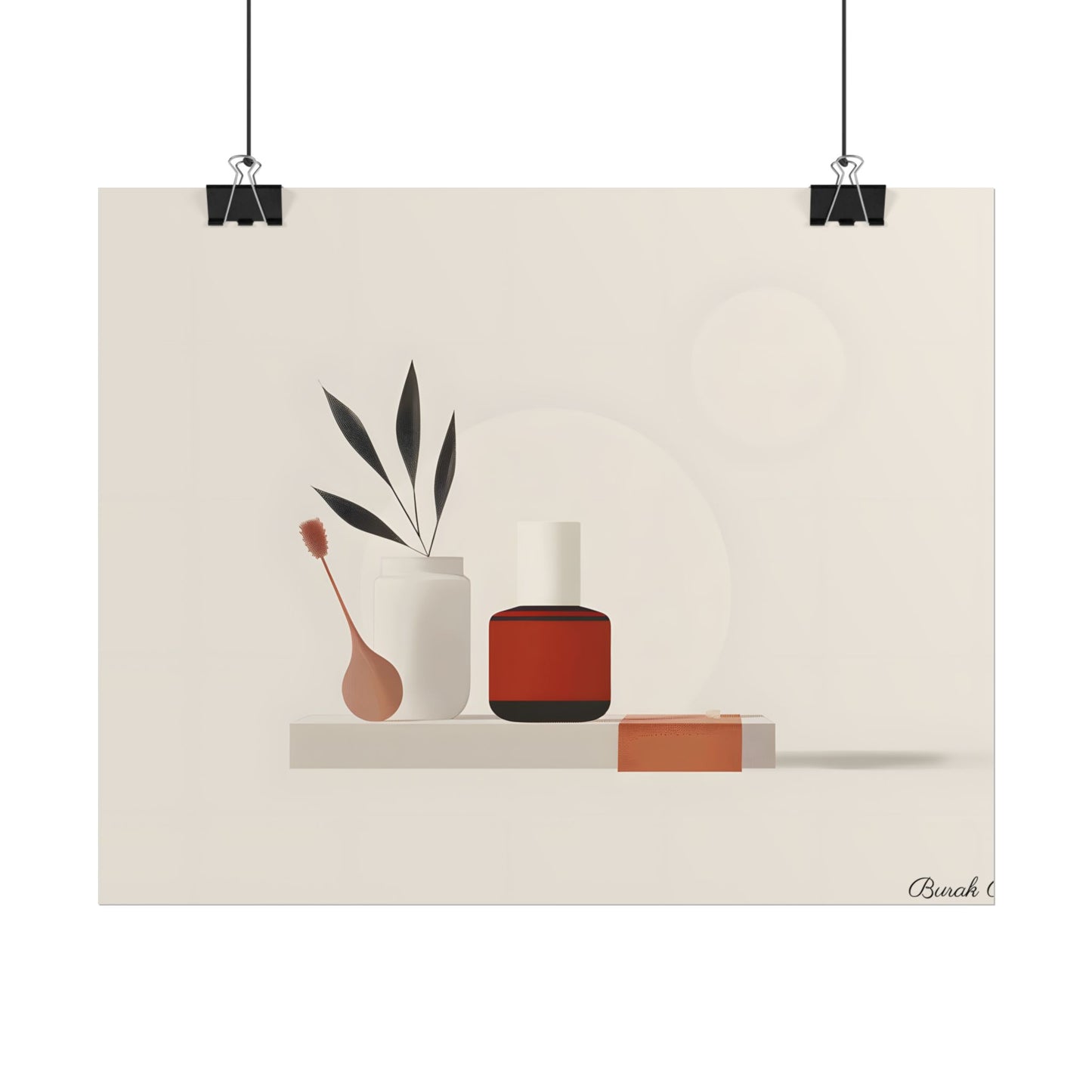 Minimalist Electronic Device: Bold Modern Art Illustration - Poster