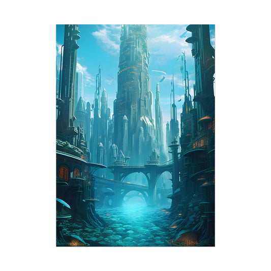 Underwater City of Tomorrow: Futuristic Metropol - Poster