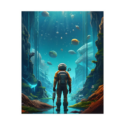 Futuristic Wilderness Explorer: Sci-fi Adventure Artwork - Poster