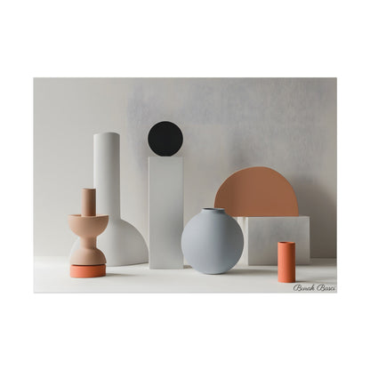 Minimalist Simple Geometric Jewelry: Close-Up View - Poster