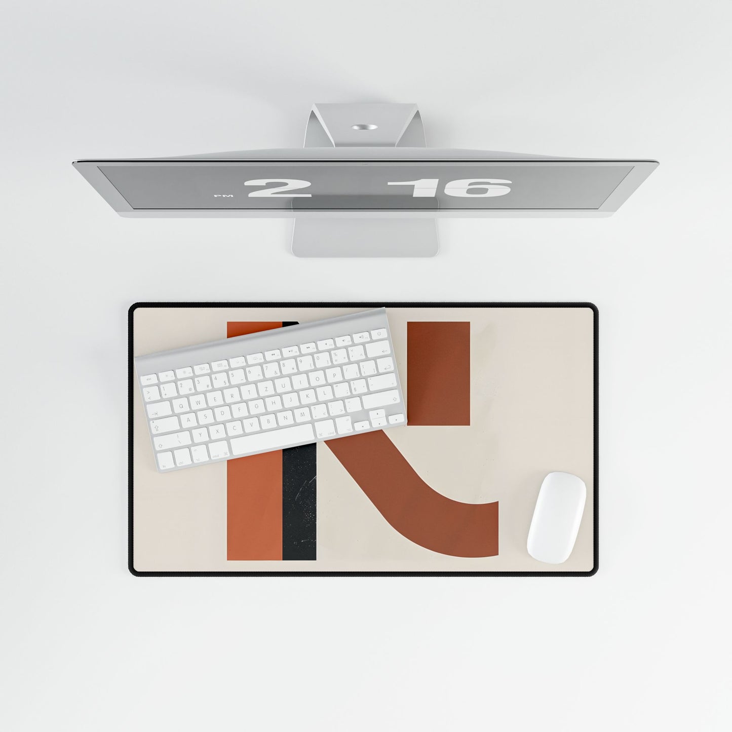 Modern Minimalist Poster: Unique 62097 Number Artwork - Desk Mat