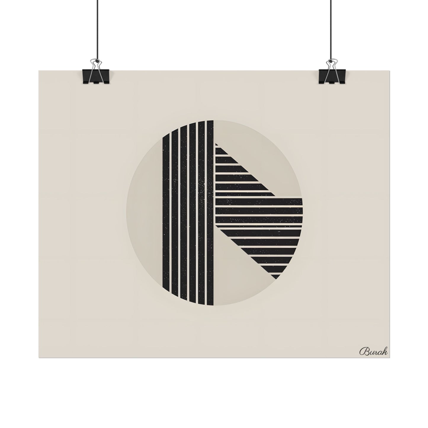Modern Minimalist Poster: Bold Typography and Geometric Forms - Poster