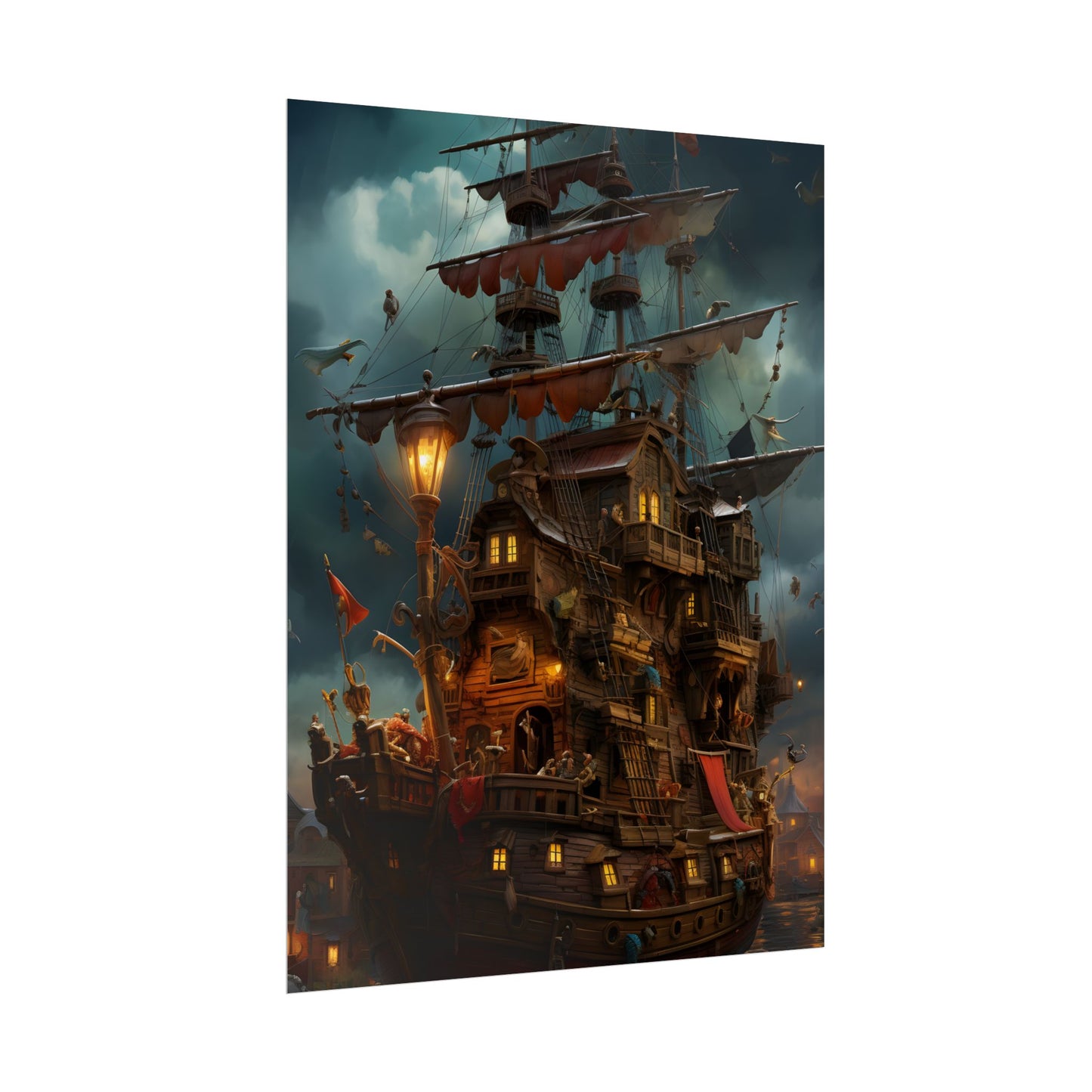 Swashbuckling Time-Traveling Pirates: Traditional Pirate Art - Poster
