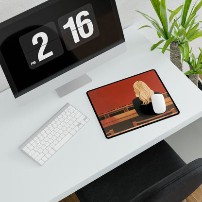 Minimalist Portrait: Blonde Woman in 20[4] Batch Poster Art - Desk Mat