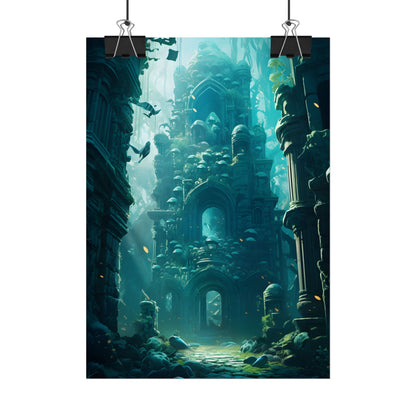 Lost Underwater Civilization: Ancient Artifacts in Mysterious Depths - Poster