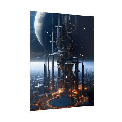 Massive Space Station: Industrial Orbit Artwork - Poster