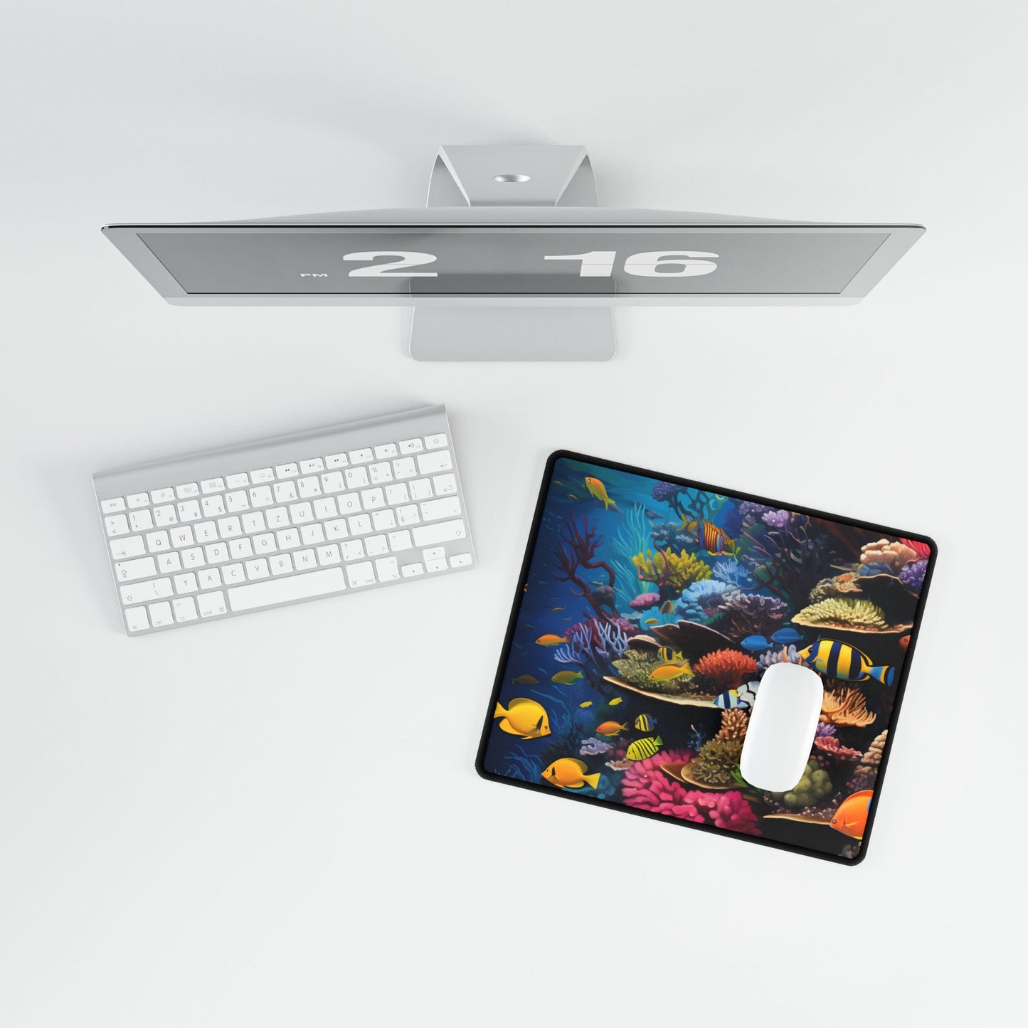 Underwater Paradise: A Sanctuary of Vibrant Marine Life - Artwork - Desk Mat