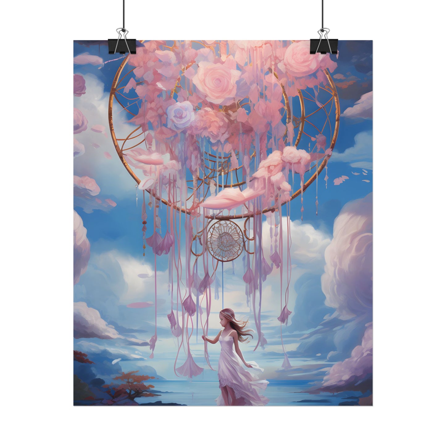 Dreamscape of Whispers: Ethereal Realm Digital Artwork - Poster
