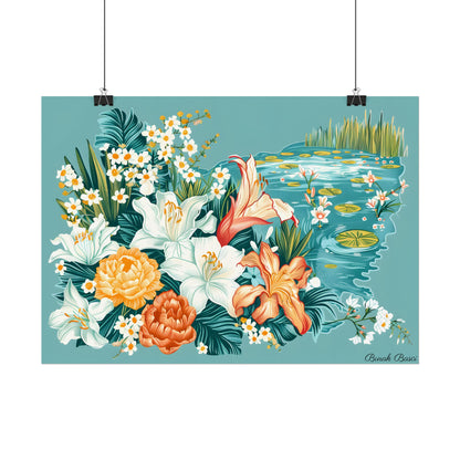 Vibrant Florida State Map: Colorful Artwork - Poster