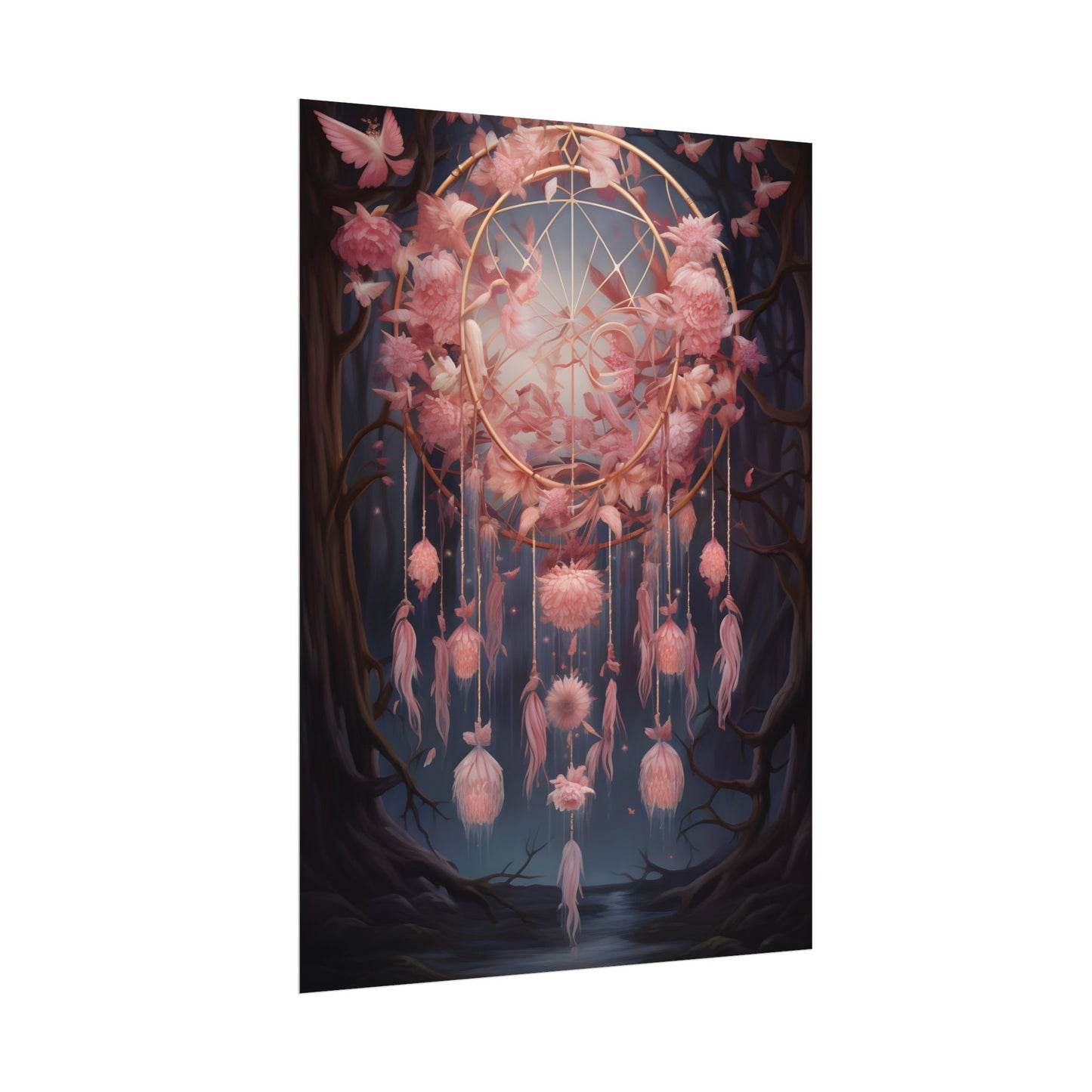 Ethereal Dreamcatcher Realm: Surreal Landscape Art - Poster
