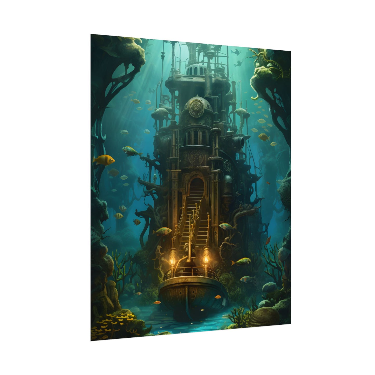 Steampunk Undersea Odyssey: A Journey on the Nautilus - Poster