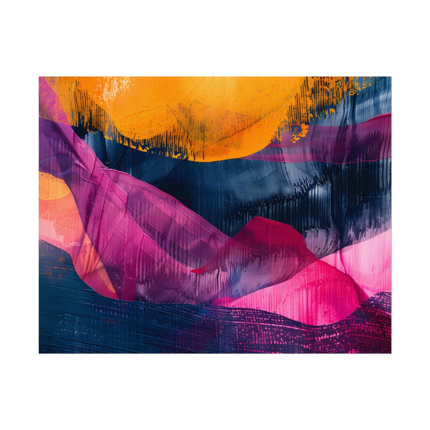 Vibrant Abstract Art: Organic Patterns in Modern Colors - Poster
