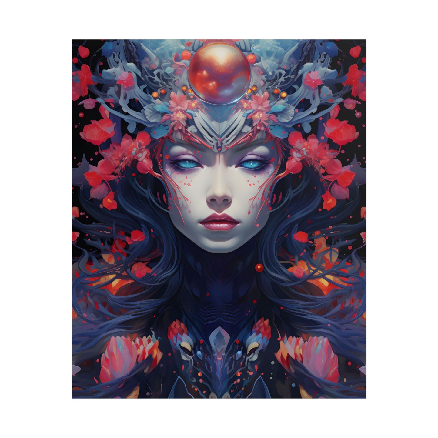 Otherworldly Celestial Dreams: Starry Night Artwork - Poster