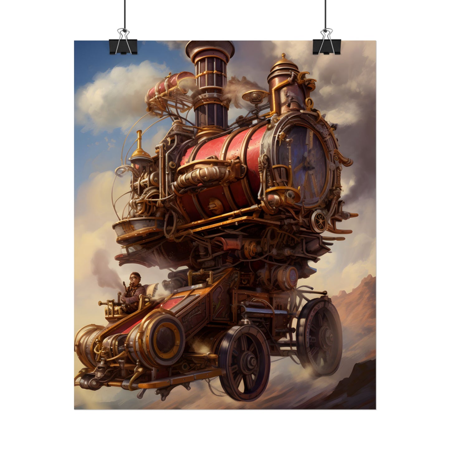 Steampunk Thrill: Airship Sky Race Adventure - Poster