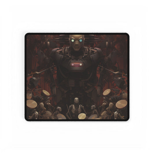 Robotic Orchestra: Mechanical Harmony Artwork - Desk Mat