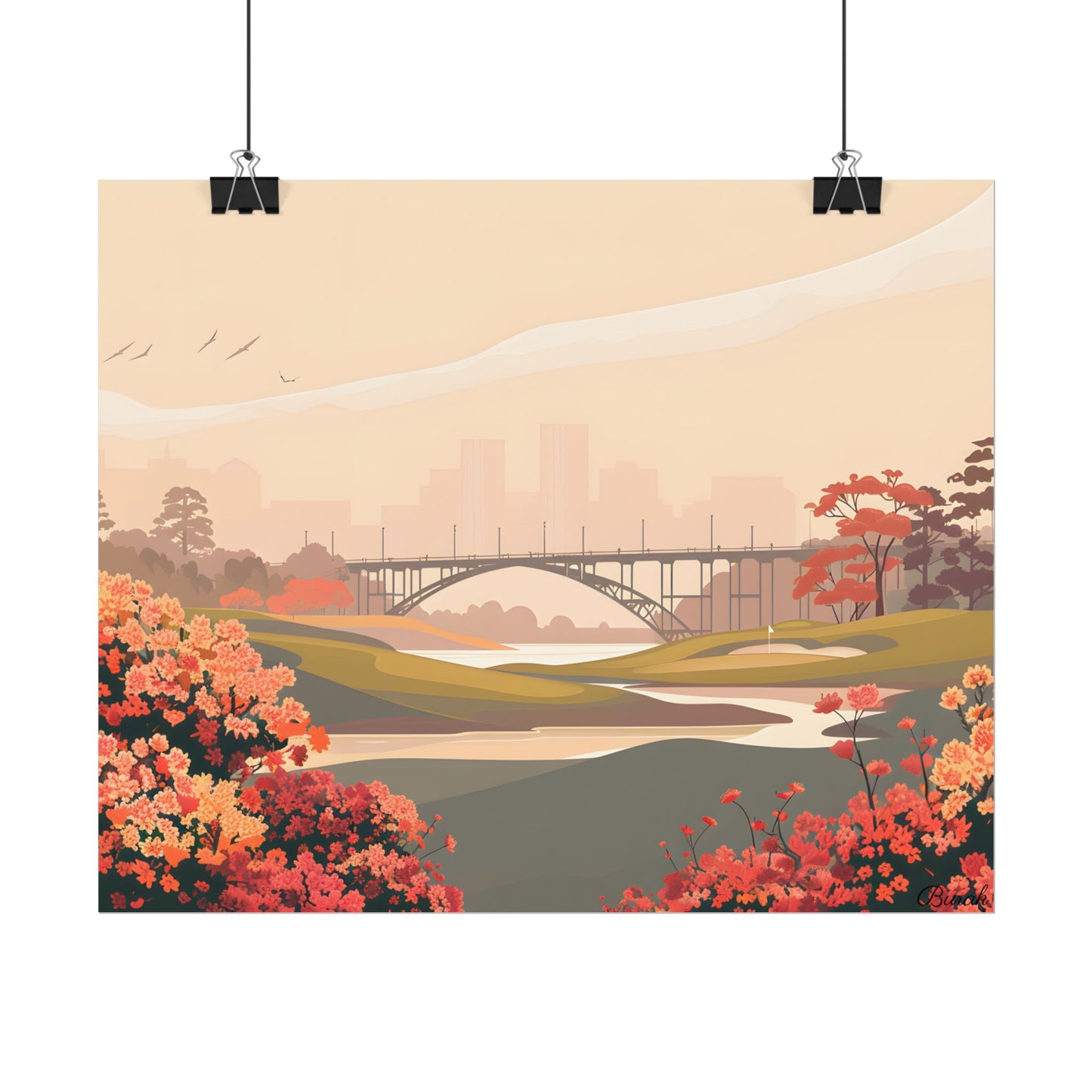 Retro Golf at Augusta: Vintage Illustration - Poster