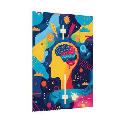 Vibrant Growth Mindset: Inspirational Quote on a Colorful Background - Poster