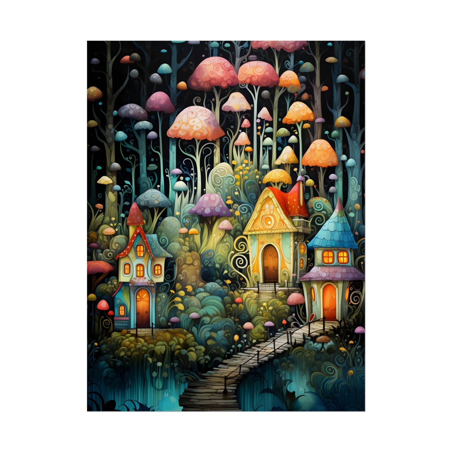 Enchanted Forest Fairies: A Classic Whimsical Artwork - Poster