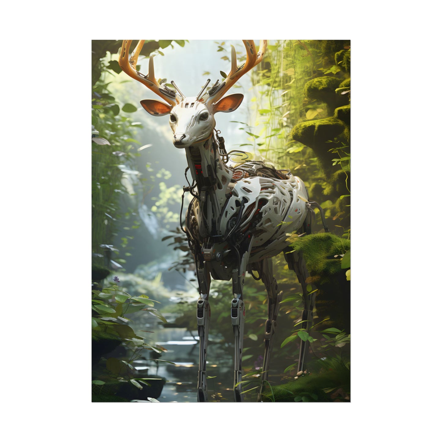 Modern Outdoor Robotic Wildlife Sanctuary: A Unique Artwork of Innovative Design - Poster
