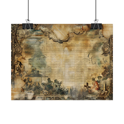 Vintage Biblical Scene: Medieval Art Poster - Poster