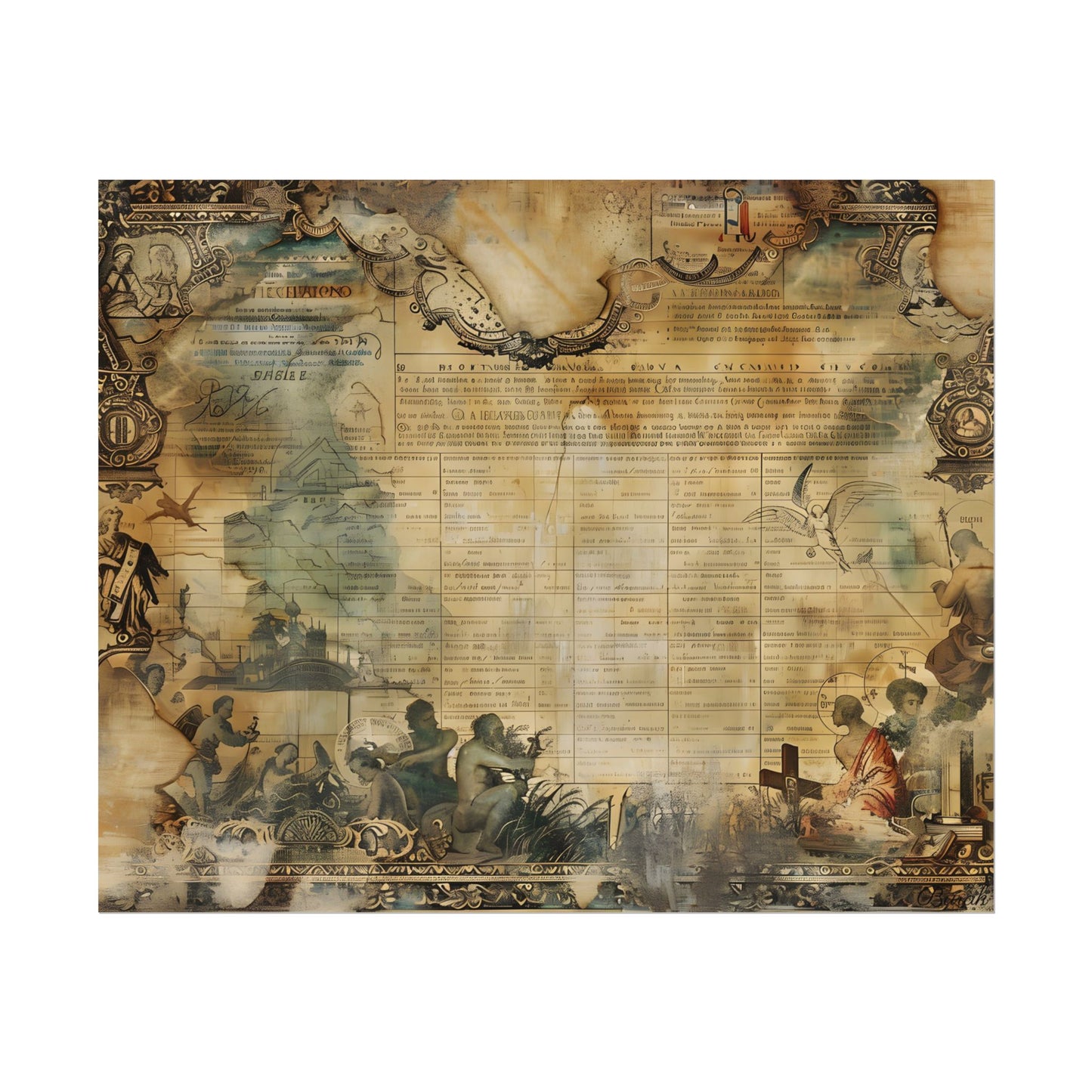Vintage Biblical Scene: Medieval Art Poster - Poster