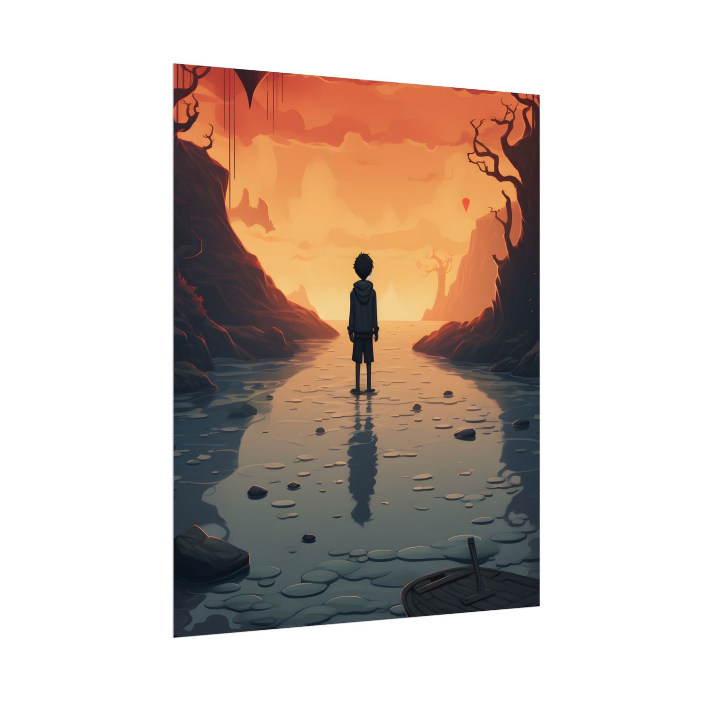 Outdoor Encounter: Two Friends in Nature - Artwork - Poster
