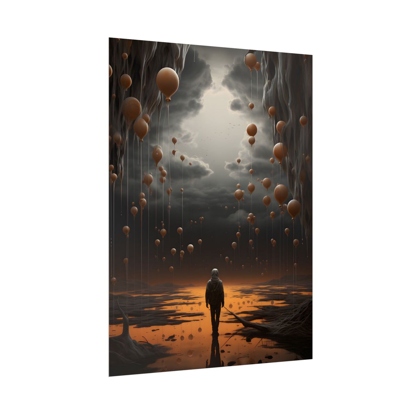 Freedom in Nature: Casual Outdoor Portrait - Poster