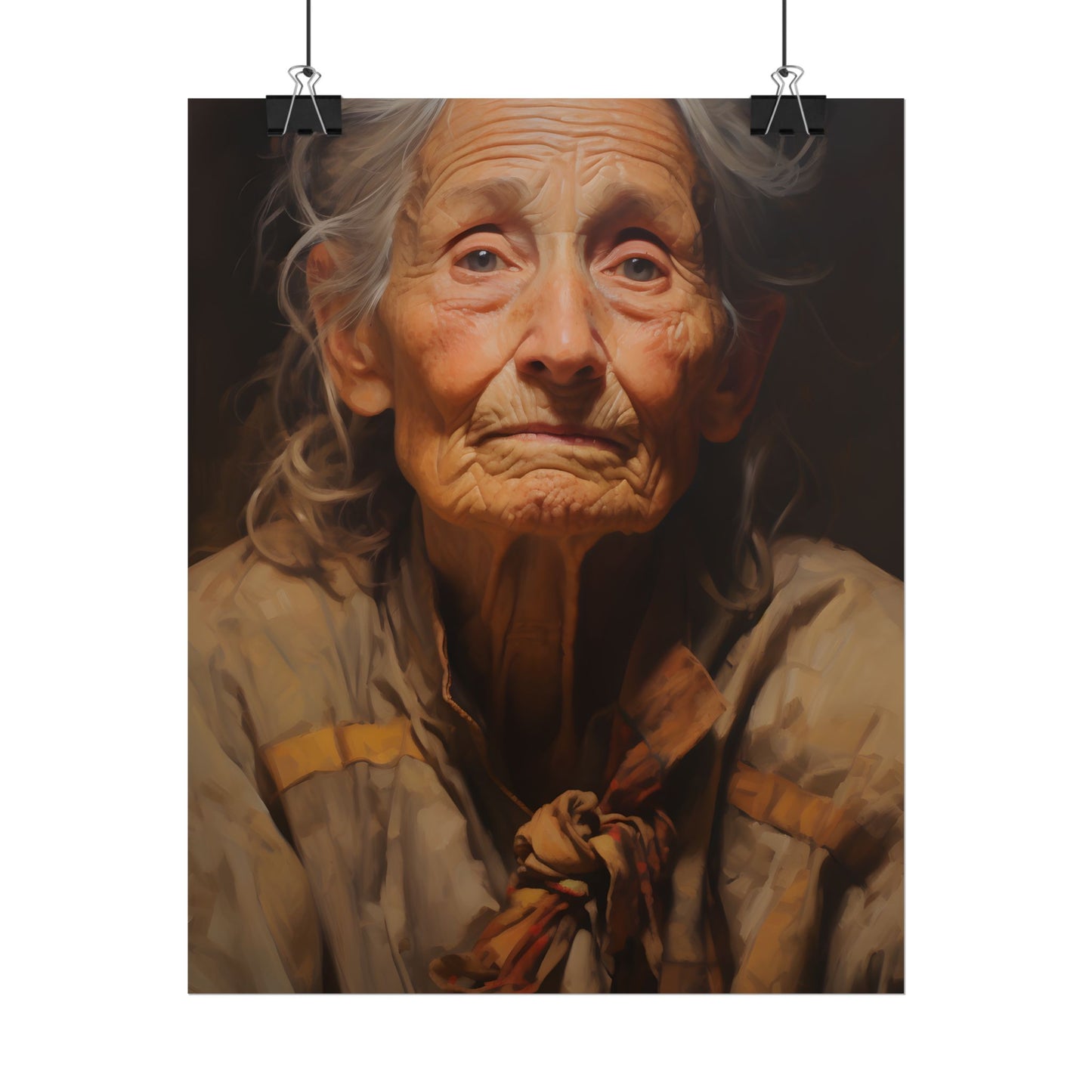 Wisdom of Age: Portrait of an Elderly Person - Poster