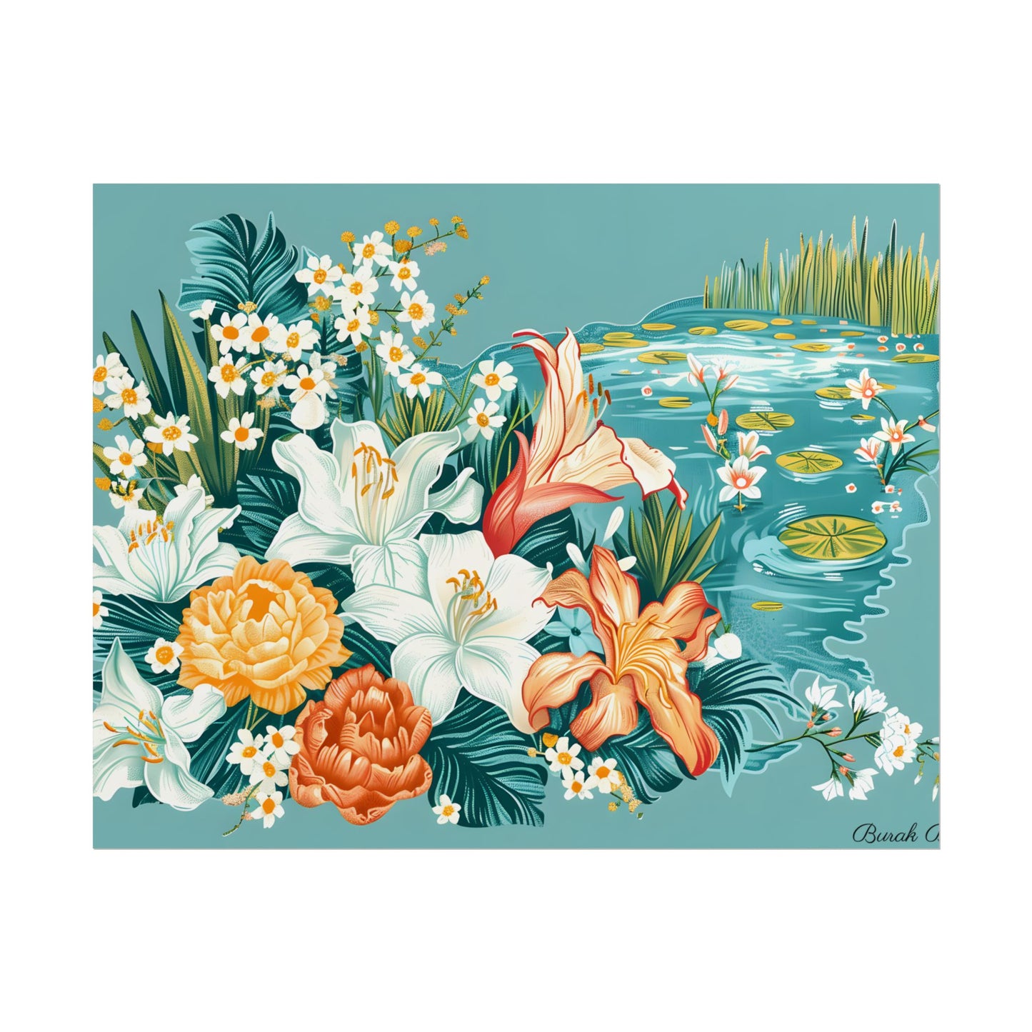 Vibrant Florida State Map: Colorful Artwork - Poster