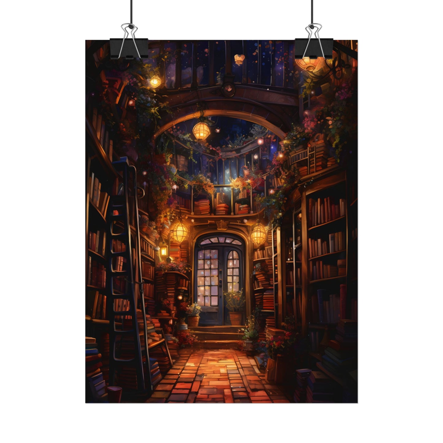 Magical Bookshop: Cozy Charming Bookstore Art - Poster