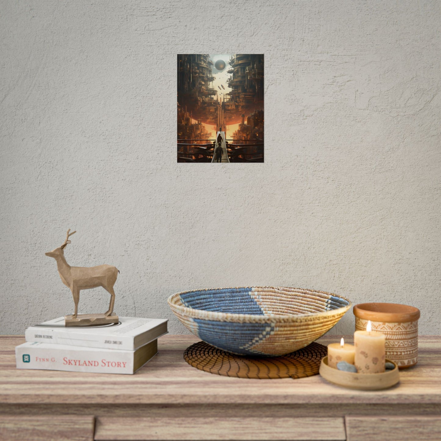 Perfect Futuristic Cityscape: Dystopian Utopia Urban Artwork - Poster