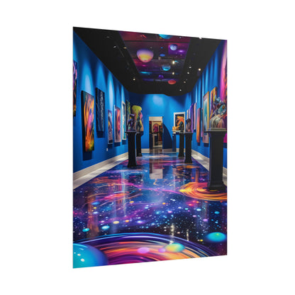 Celestial Art Gallery: Wide-Angle View with Soft Lighting - Poster