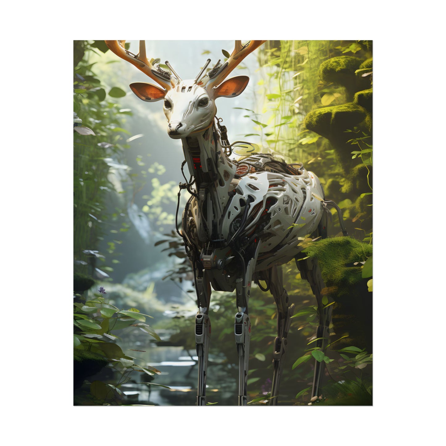 Modern Outdoor Robotic Wildlife Sanctuary: A Unique Artwork of Innovative Design - Poster