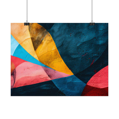 Vibrant Abstract Textured Design: Colorful Artwork - Poster