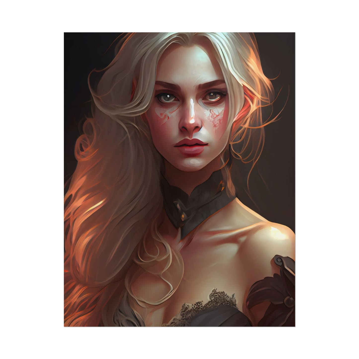 Blonde Beauty: Artistic Portrait of a Woman - Poster