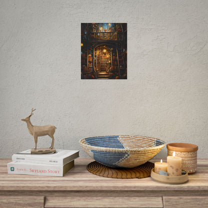 Magical Bookshop Art: A Serene & Enchanting Scene - Poster