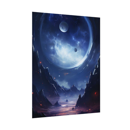 Cosmic Encounter: Black Hole Space Art - Poster
