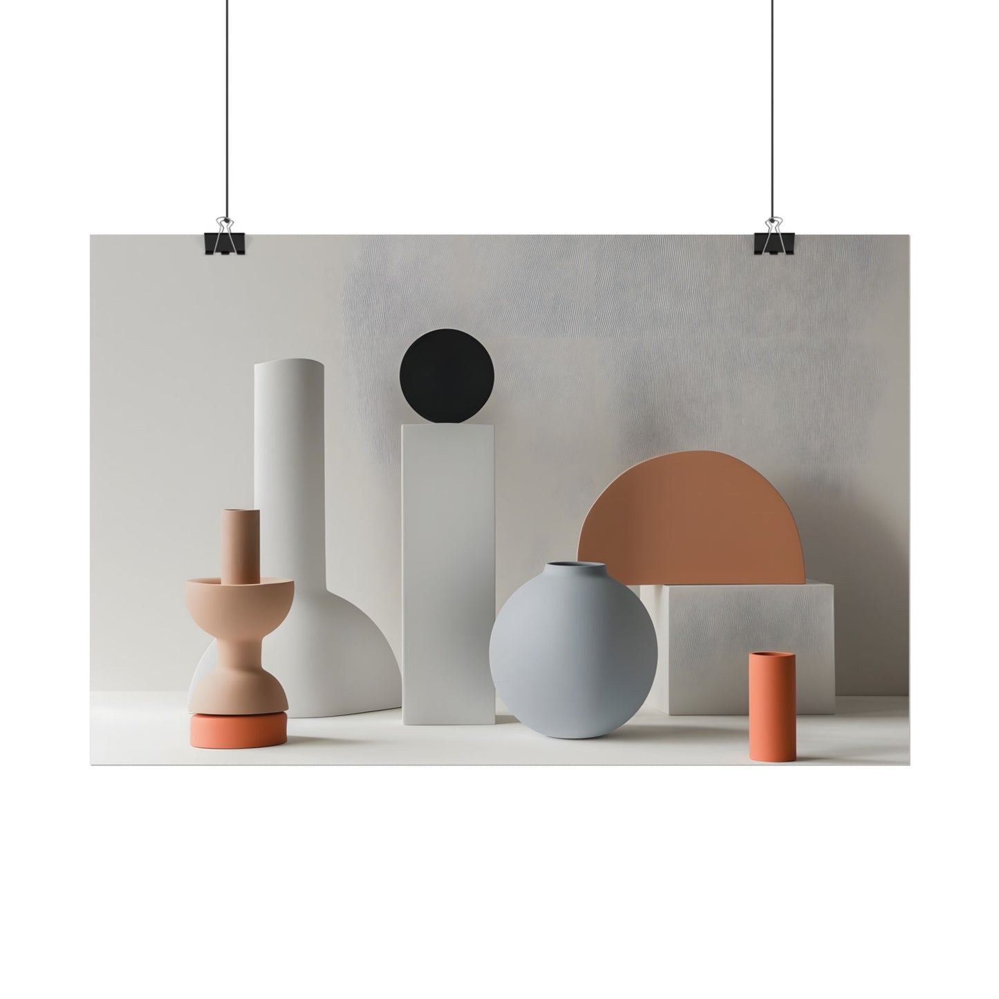 Minimalist Simple Geometric Jewelry: Close-Up View - Poster