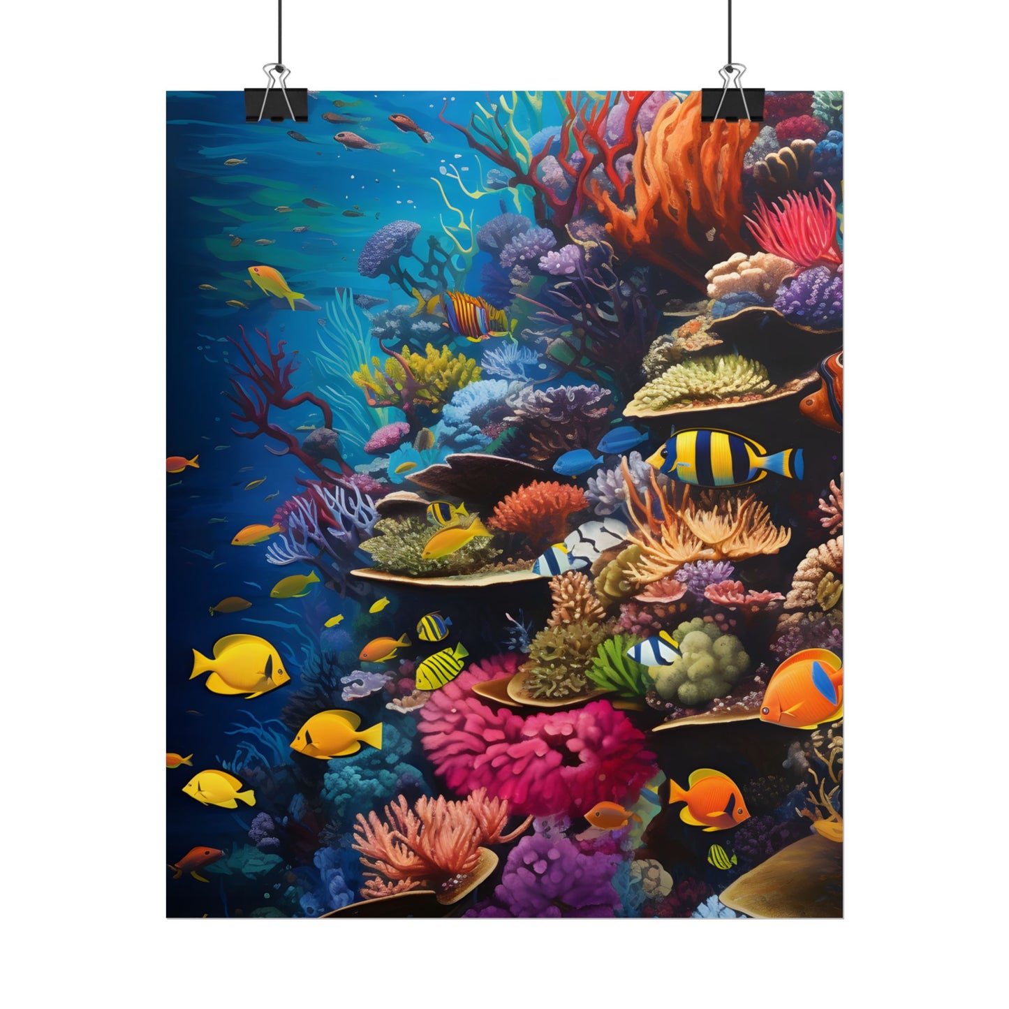 Underwater Paradise: A Sanctuary of Vibrant Marine Life - Artwork - Poster