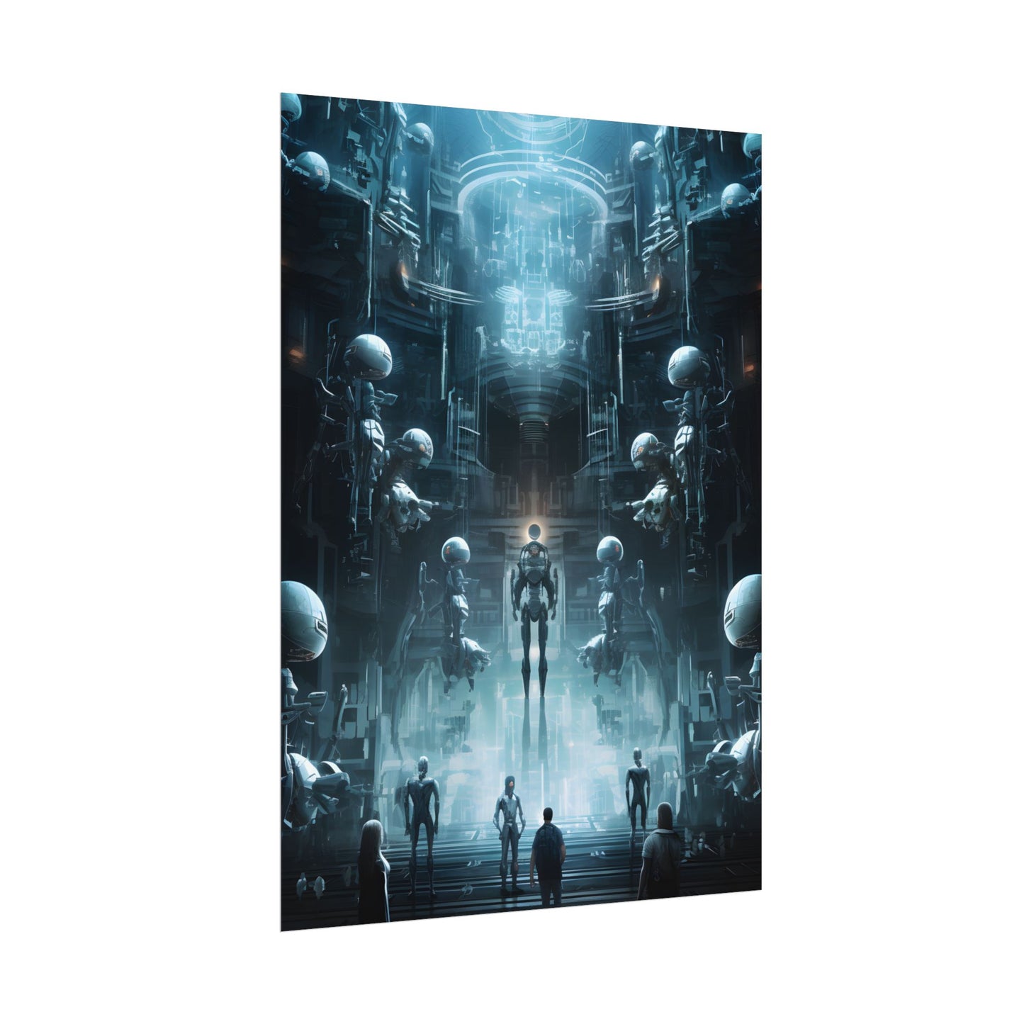 Robotic Orchestra: Minimalist Auditorium Scene - Poster