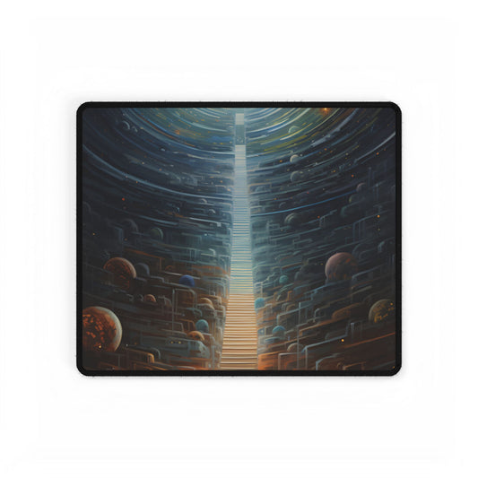 Space Explorer: Stellar Artwork by Intrepid Astronaut - Desk Mat