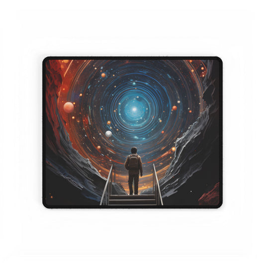 Cosmic Quest: Space-Time Explorer Journey Digital Art - Desk Mat