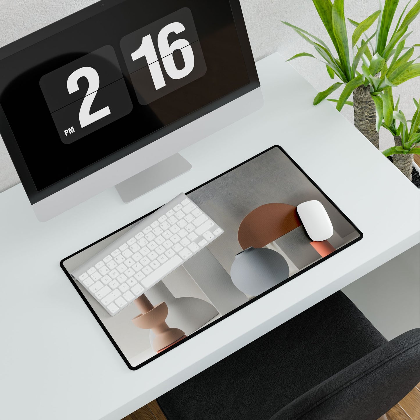 Minimalist Simple Geometric Jewelry: Close-Up View - Desk Mat
