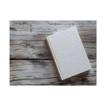 Minimalist Notebook with Embossed Dot Pattern: Unique Stationery Art - Poster