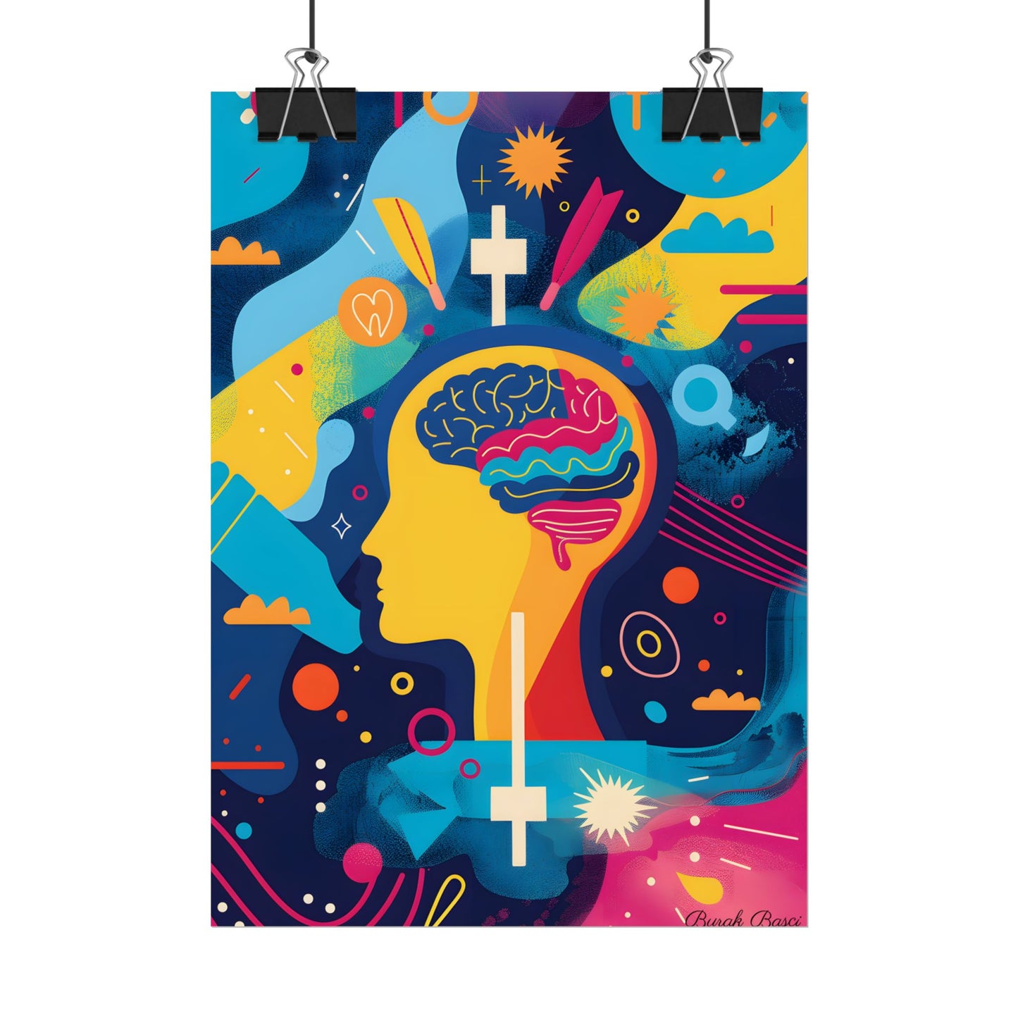 Vibrant Growth Mindset: Inspirational Quote on a Colorful Background - Poster