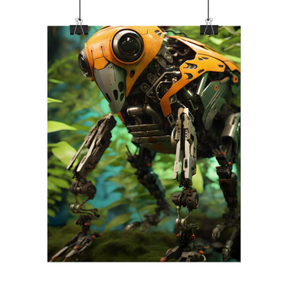 Robotic Wildlife Sanctuary: AI-Operated Guardian in Bloom - Poster
