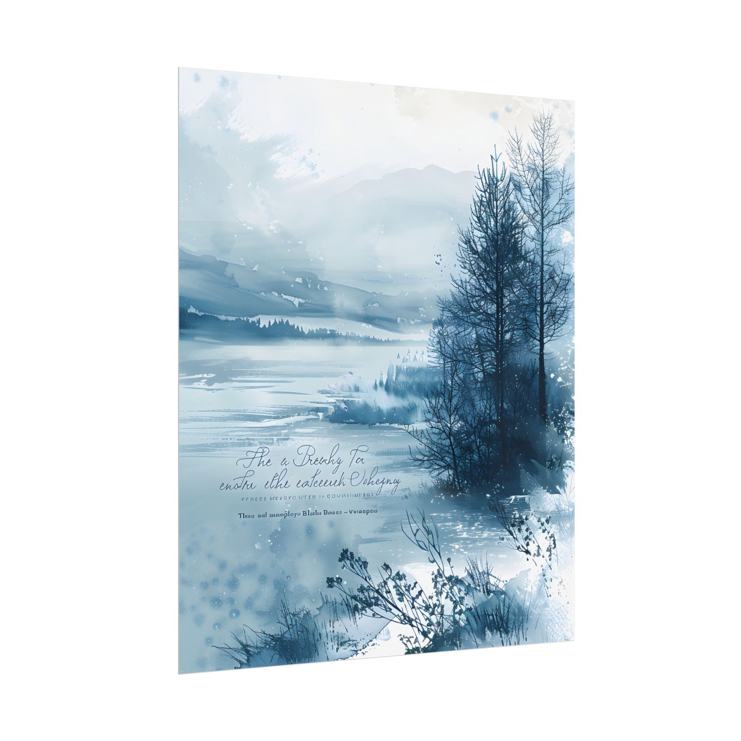 Peaceful Serenity: Winding River and Forest Reflections - Poster