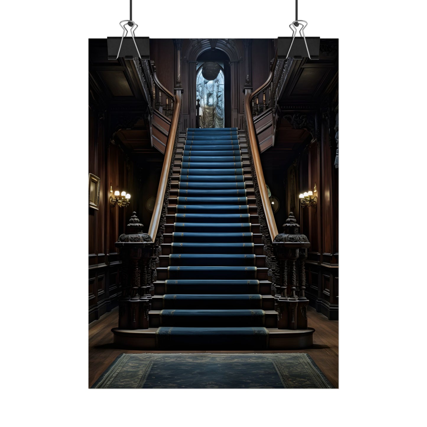 Haunted Gothic Mansion: Spooky Victorian Atmosphere Artwork - Poster