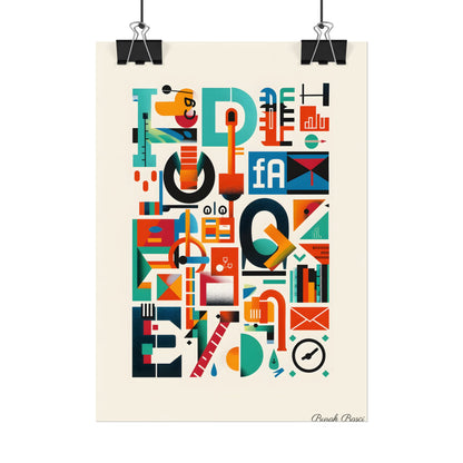 Colorful Infographic: Statistics Explained with Letter L - Poster